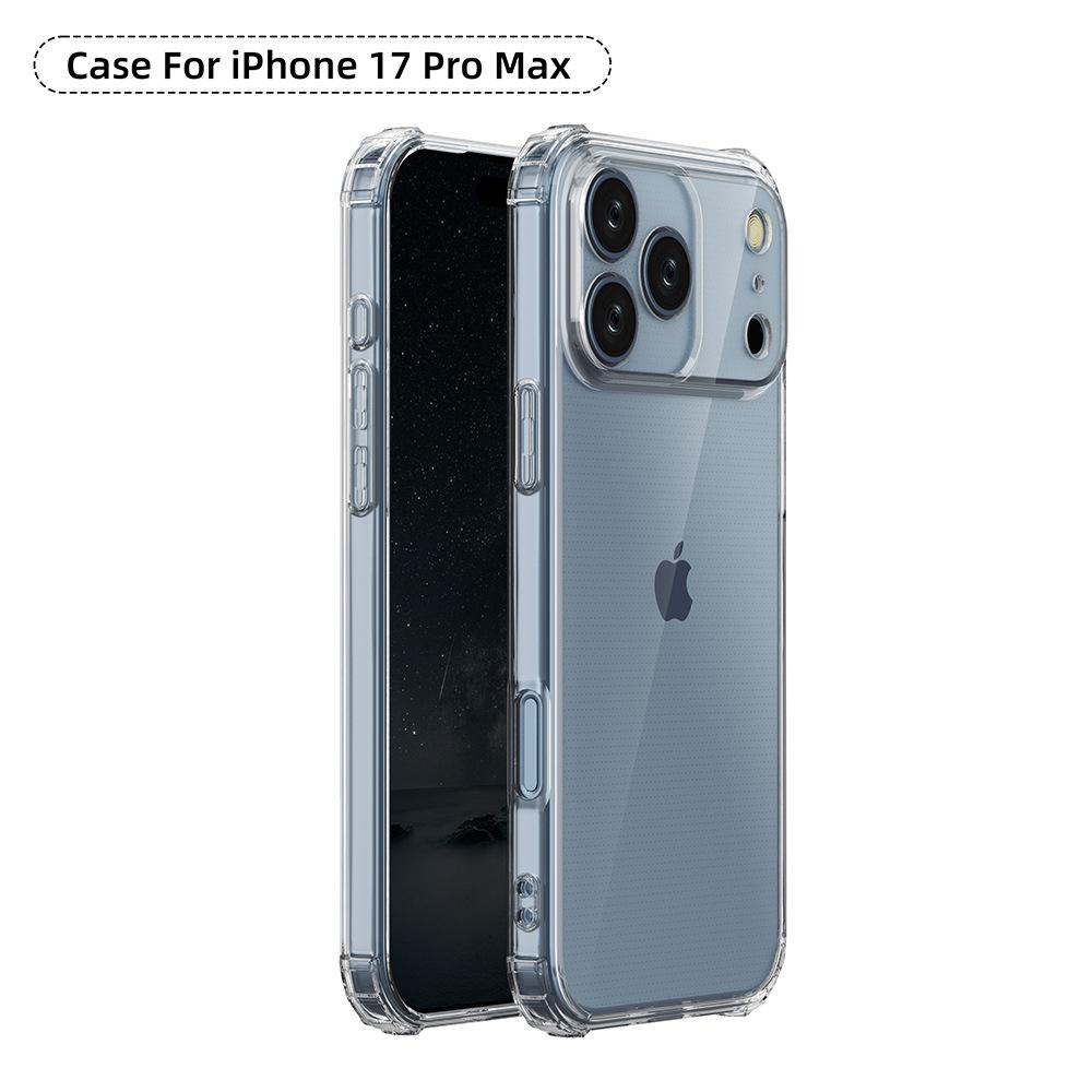 Kristall-Silikon-Weichhülle für iPhone 17 Pro Max Hülle Stoßfeste Transparente TPU-Handyhülle für iPhone 17 Air Schale Bumper