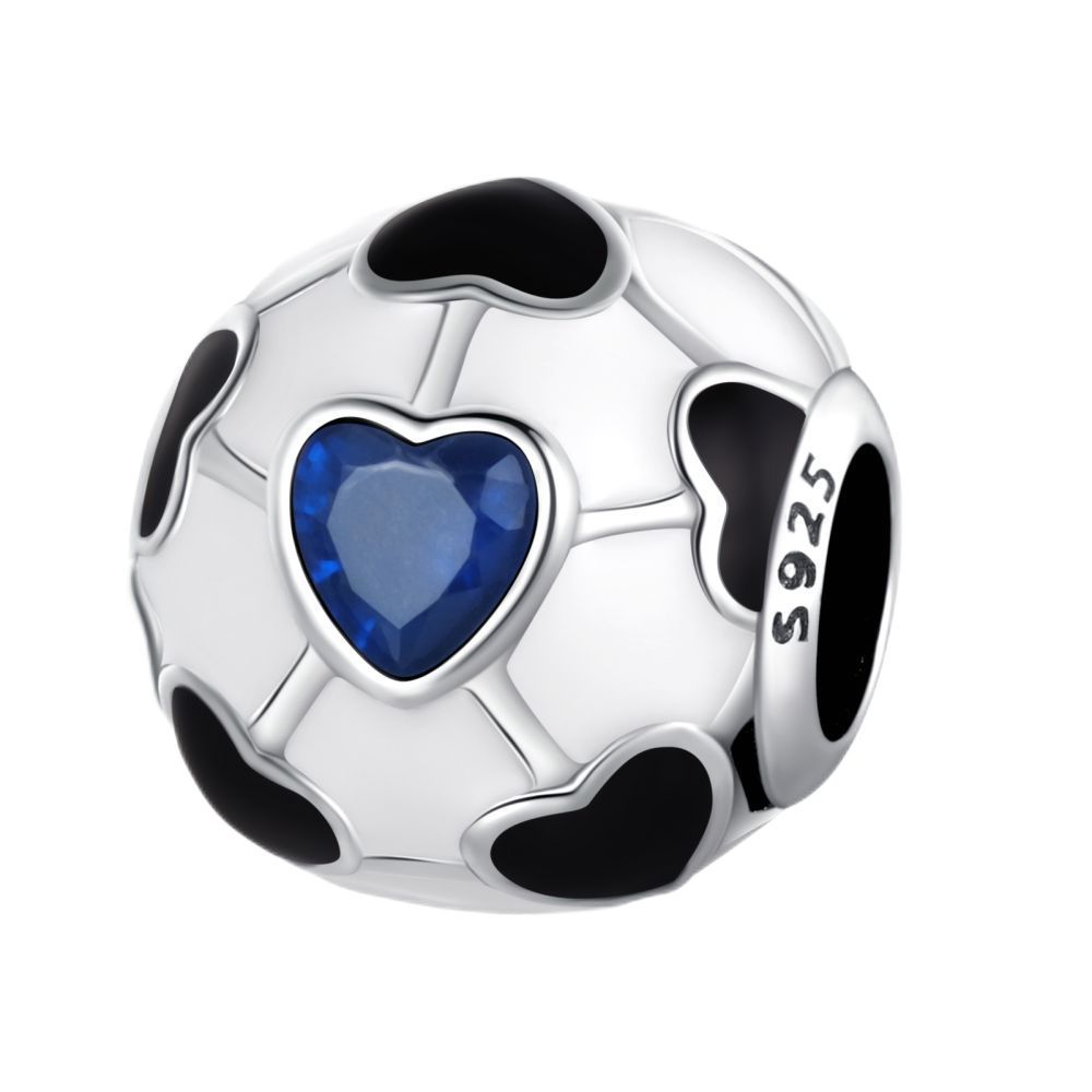 S925 Silver Sports Theme Handmade Jewelry Accessories Creative Baseball Soccer Basketball Pendant Charms
