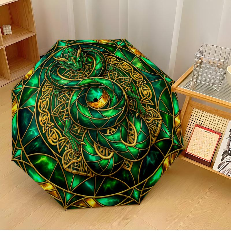 

Elegant Mandala Flower Printed umbrella windproof folding umbrella portable sun and rain umbrella suitable for gifting