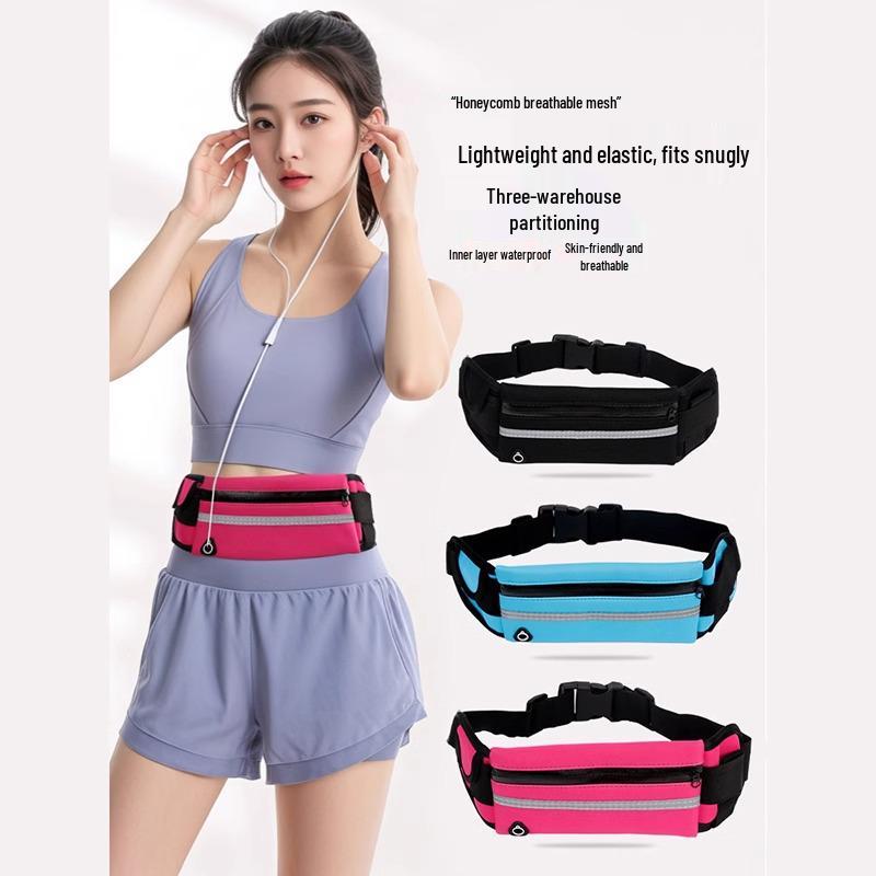 2024 Unisex Waterproof Fitness Waist Bag - Multifunctional Belt for Running & Outdoor Activities