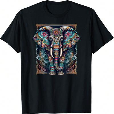 Mandala Elephant Wisdom  Elephant Zen Yoga Mindfulness T-Shirt