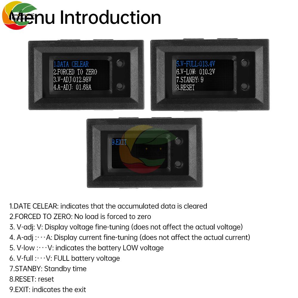 0.96 Inch Color Screen Low Voltage Power Supply Version DC 4-30V 10A  9 in 1 Voltage Current Power Meter Multifunction Meter