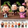 Three Kingdoms Figures Figurines Cartoon Ceramic Handicraft Home Decoration Ornament Character Statue Model Desk Gift Souvenir