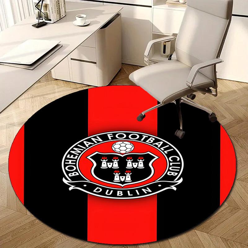 1pc Football Team (75) Design Printed Area Round Carpet for Bedroom Living Room Home Decor Rugs Mat Non Slip Mat Rug for Bedside
