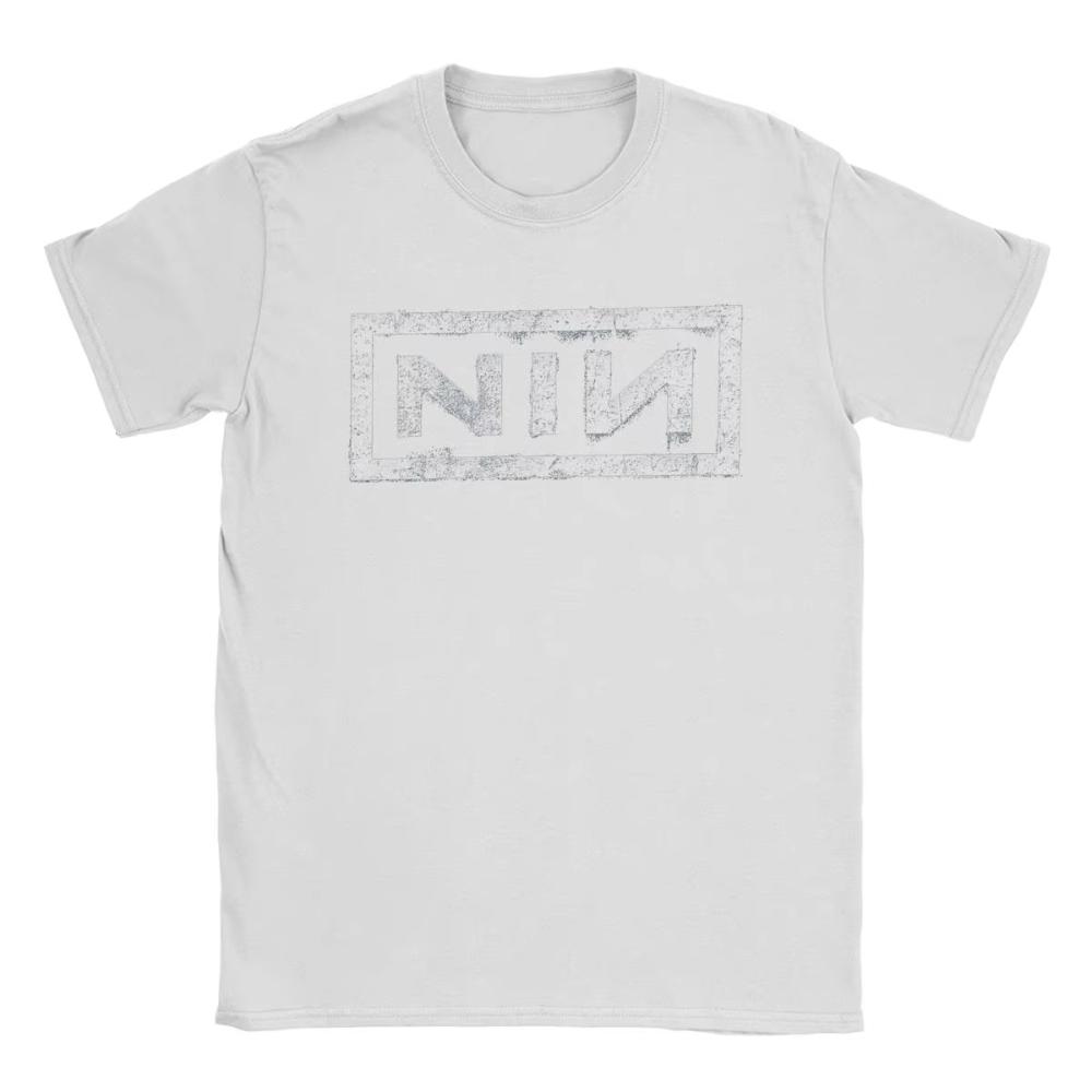 NIN Retro Logo Nine Inch Nails Tričko Pánské Dámské Móda Bavlněné Tričko Kulatý Výstřih Krátký Rukáv Trička Nápad na Dárek Oblečení