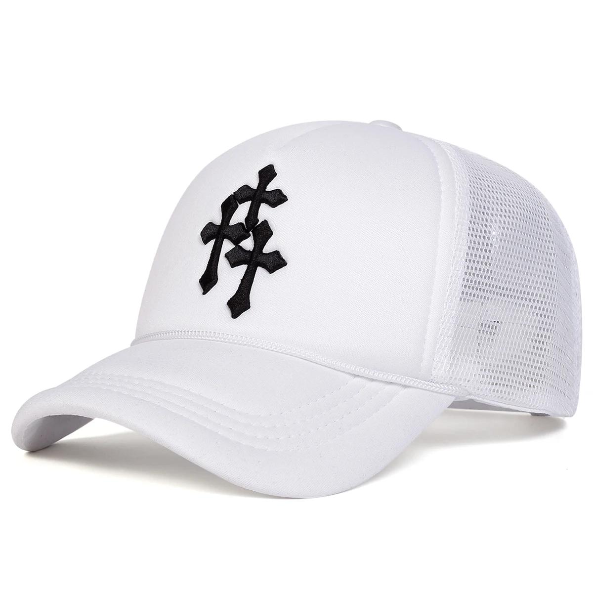 Yiran bag Unisex Kruisborduurwerk Baseball Net Caps Lente en Zomer Buiten Verstelbare Casual Hoeden Zonbescherming Hoed Sportpet