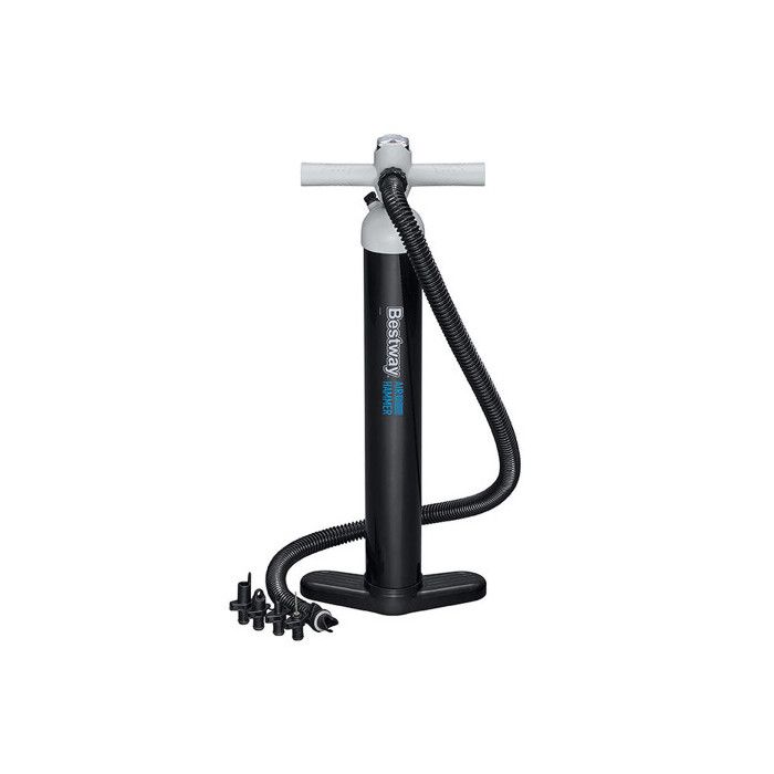

Ручний насос - BESTWAY - Air hammer™ - Високого тиску - Портативний - 5 адаптерів в комплекті чорний