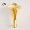 Vintage Style Brooch Peanut/Calla Shaped Flower Insert Brooch, DIY Wearable Bouquet Holder Gold Pin Clip, Metal Vase Lapel for Women Small Vessel