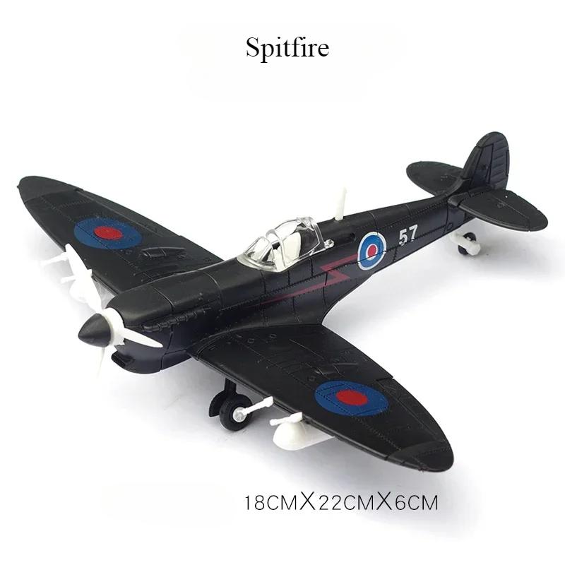 1/48 Seconde Guerre mondiale Américain Corsair Mustang Britannique Spitfire Hurricane Chasseur Allemand BF109 Kit Modèle d'Avion en Plastique à Assembler Jouet