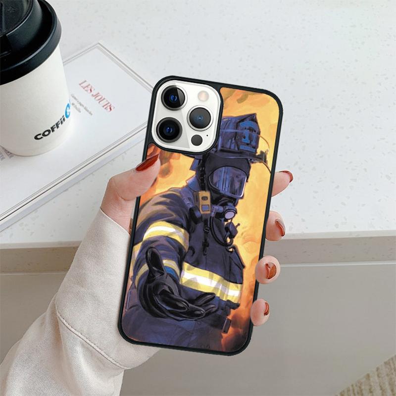 Fire Fighter Hero Phone Case For iPhone 17 Air 16 pro max 15 14 plus 12 13 Shell Cover coque
