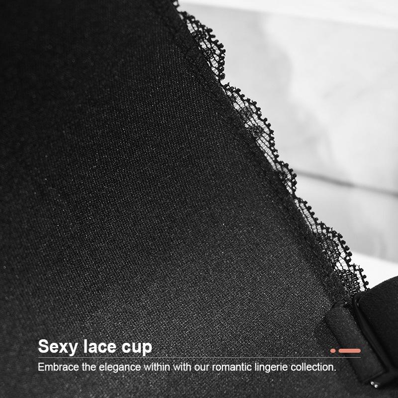 Damski Zestaw Koronkowej Bielizny Plus Size z Fiszbinami, Seksowny Push-up i Oddychający, na Duży Biust, Mała Bielizna