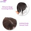 Long Bangs Clip In on Front Hair Bang Side Fringe Hair Extension Natural Synthetic Bangs Hair Women Bangs Synthetic Hair Pieces
