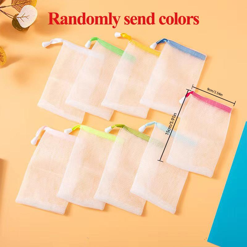

10/20Pcs Bubble Foaming Net Bathing Soap Bubble Net Facial Care Cleaning Assistant Tool Portable Body Wash Net Bag Bathroom Tool (9x15cm) 10PCS