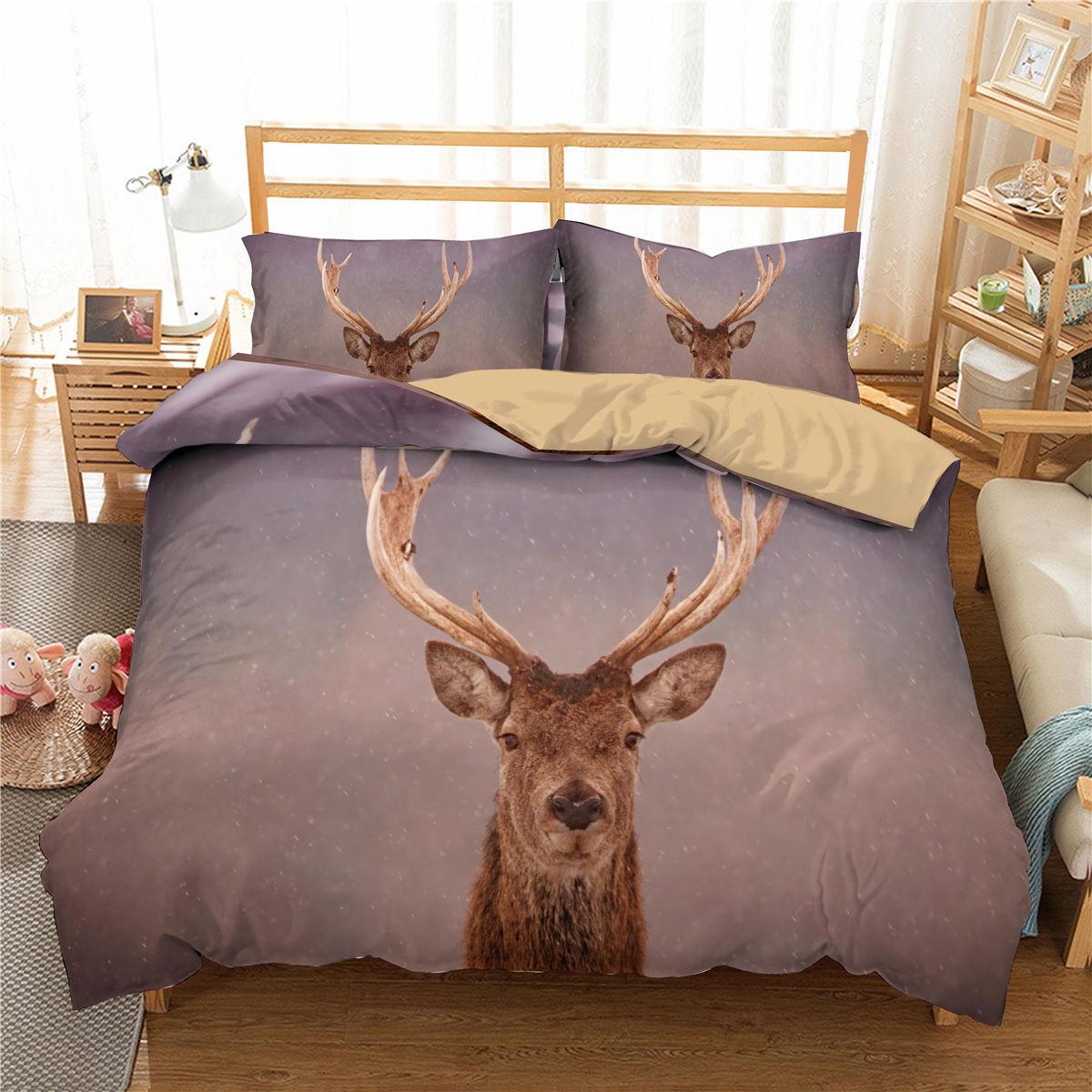 

Animal Insect Series Bedding Set,Print Butterfly Panda, Deer,Panda Duvet Cover And Pillowcase, Dekbedovertrek,Single Double EU single(135x200cm)