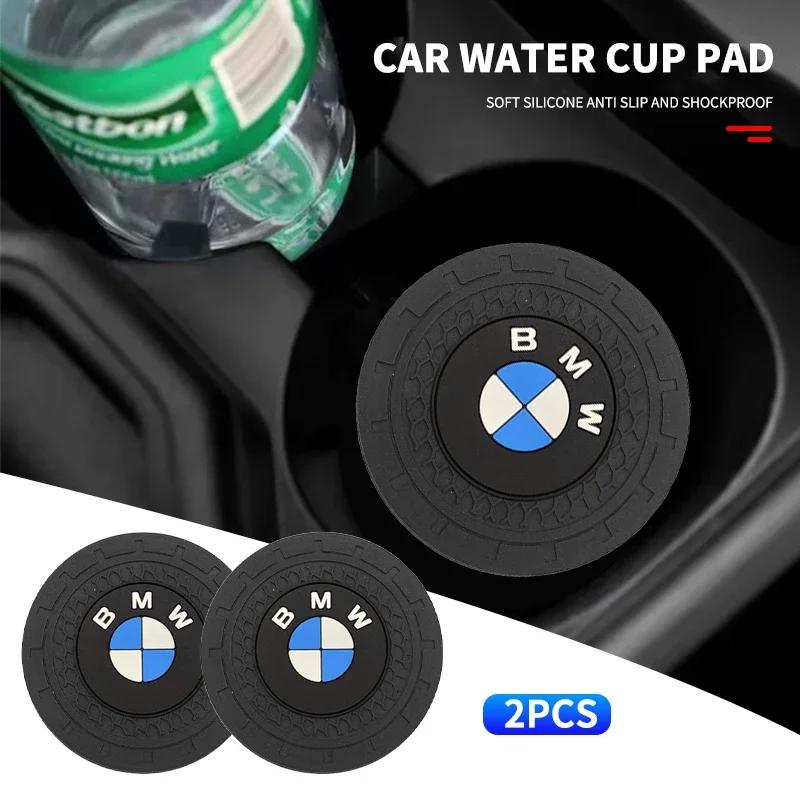 CCN1 X4 X5 X6 For BMW Silica Gel Car Coaster Water Cup2pcs Silicone Car Water Cup Holder Coaster Anti Slip Pad Mat For BMW X5 X4 X6 X