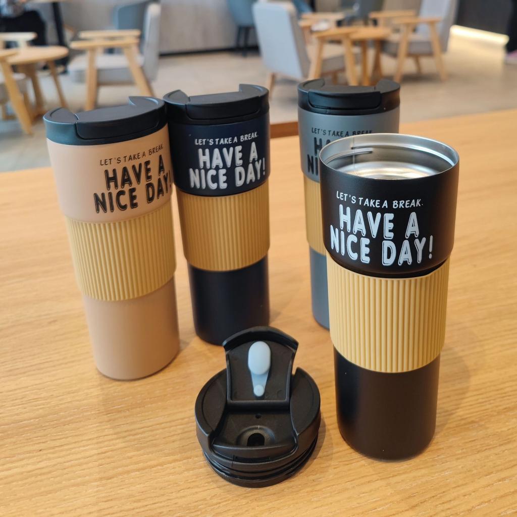 Have A Nice Day Thermal Cup Coffee Mug Stainless Steel Insulated Tumbler Thermos Bottle Keep Hot/Cold 600ML