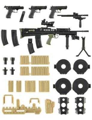 TOMYTEC Little Armory Megami Device Ausrüstungs-Set AR Unbemalter Spritzgussbausatz 334781 1/12 LA-MD01 (Sturmgewehr)