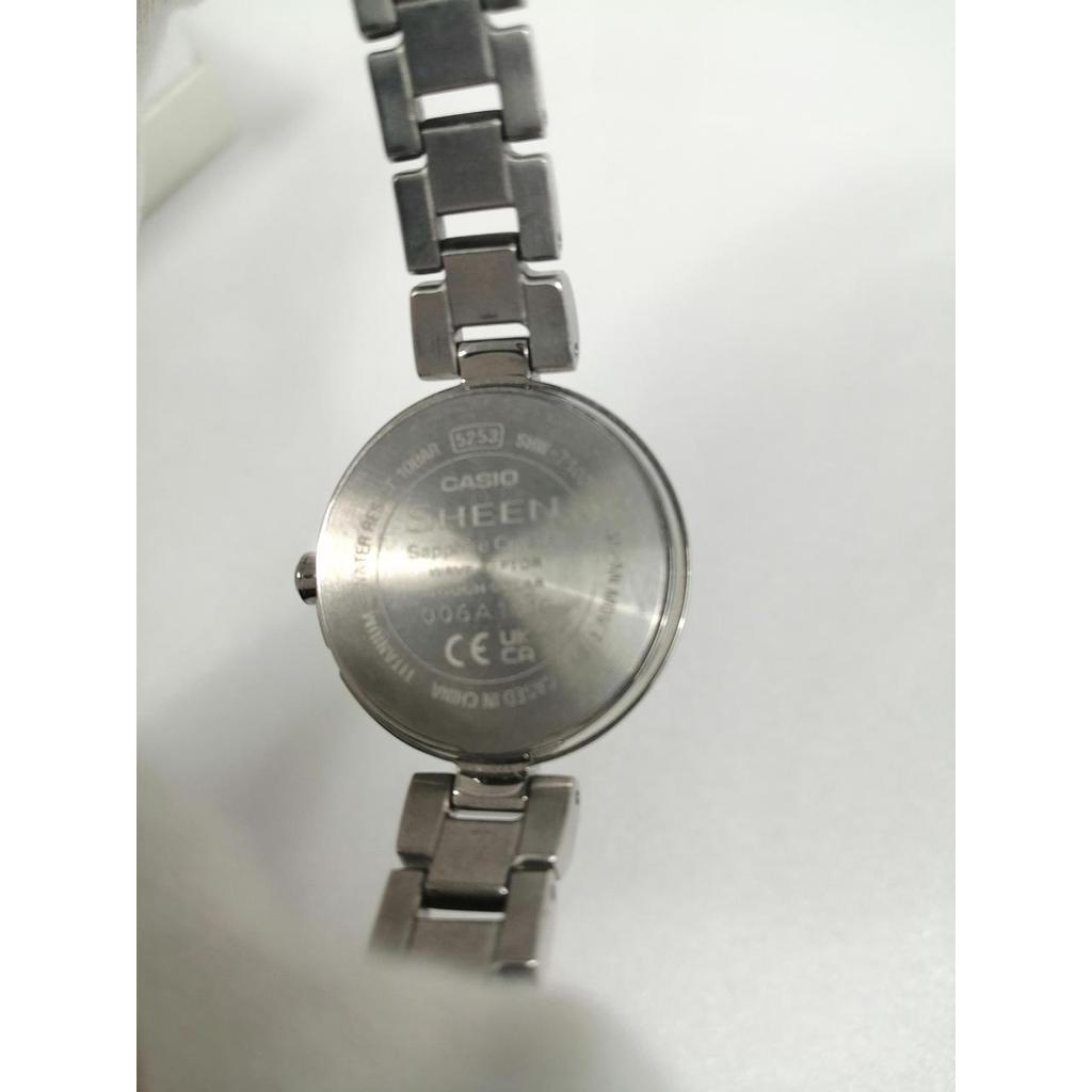 Used CASIO SHW-7100 SHEEN Tough Solar Titanium Radio Solar Watch