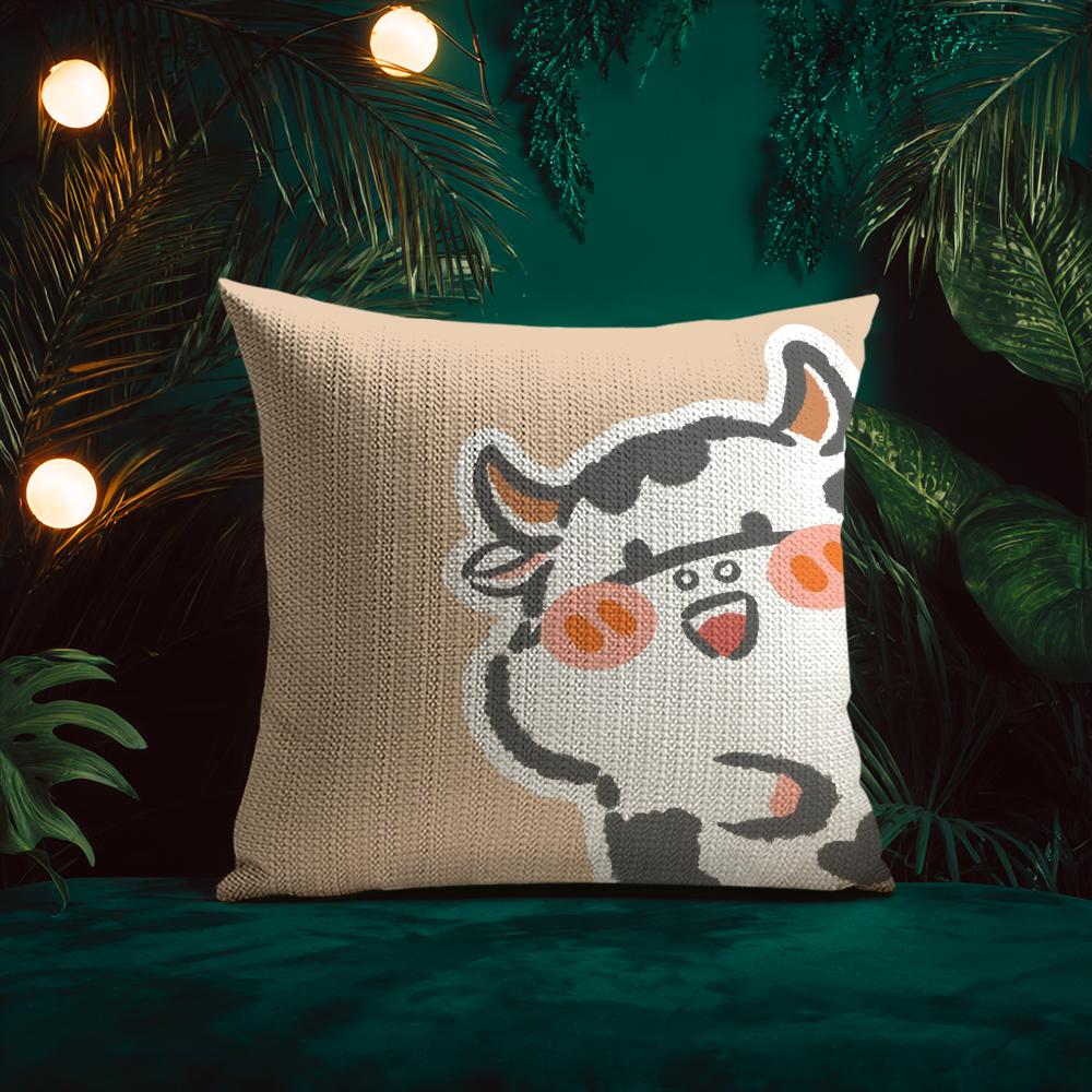 

Cute Heartwarming Animals Zodiac Signs Cushion Cover Silky elegant Comfort Sofa Bed Invisible zipper Beach pillowcase 30X30cm