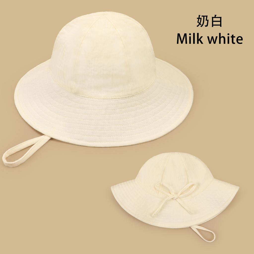 New born Bucket hat baby cap Girls Big brimmed sun hat Summer Kids Toddler Cap 0 to 48 Months Soft Cotton yarn Sun flower Hat