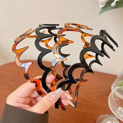 Fashion Headband Hair Comb Zigzag Band Notched Headband Woman Man Girl Christmas Birthday Gift Rescue Broken Hair Artifact