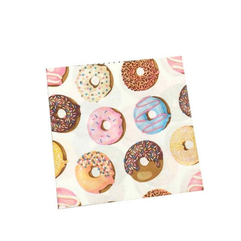 Disposable Party Napkin Double Layer 20 Pieces/Pack Donut Pattern