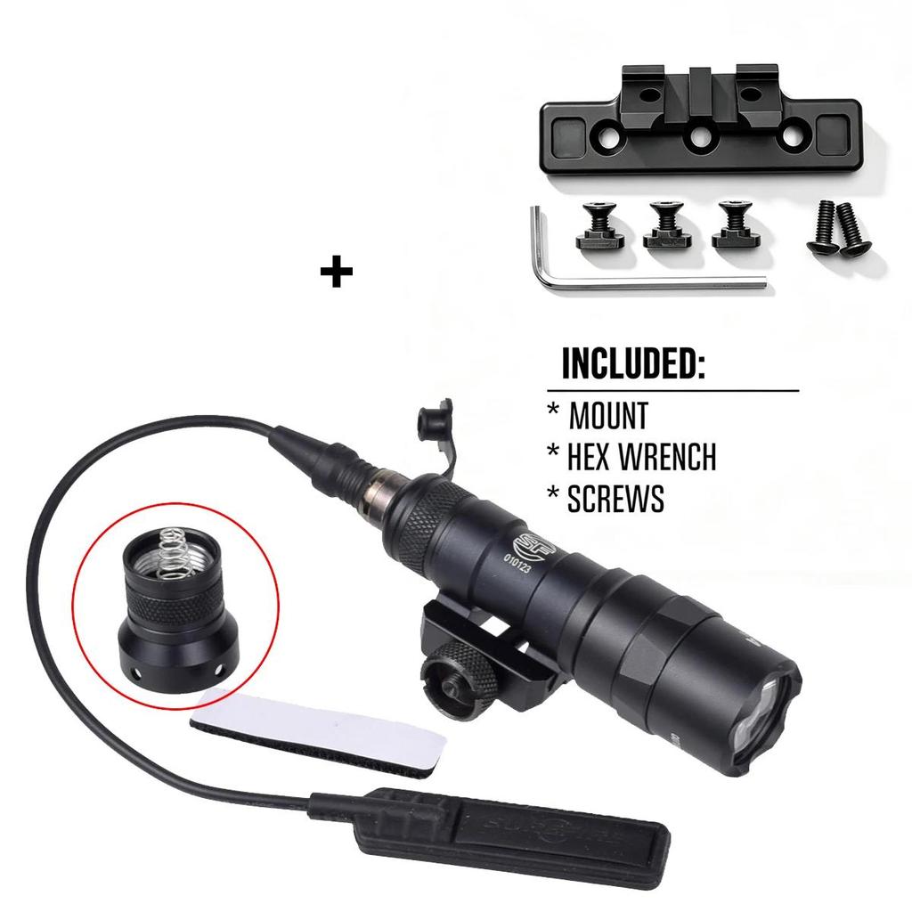 Tactical Th-orntail Offset Light Mount MK Rail Adapter for SureFire M300B M600B Scout Flashlight Airsoft Hunting LED Light2