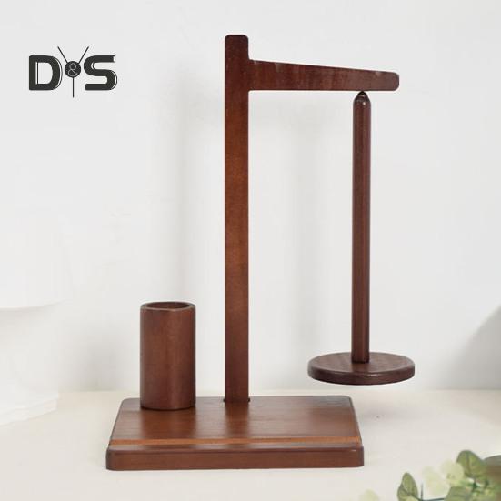 Wooden Yarn Spool Rack with Stable Base Smooth Edge Burr Free Versatile Yarn Ball Dispenser Stand Yarn Spool Rack