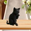 Black Cat Model, Mini Cat Shape Ornament, 3D Printed Matte Black Decorative Figurine for Desktop Entrance Hall Bedroom