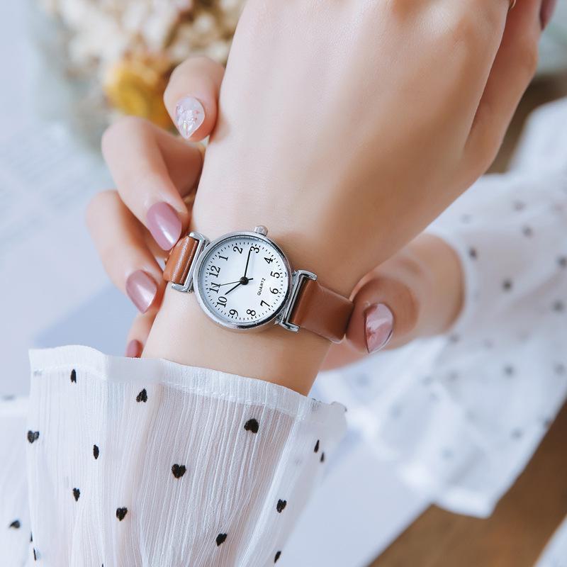 Ladies' Elegant College Style Quartz Watch with Small Dial