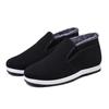 Men's Winter High-Top Velvet-Lined Cotton Shoes for Warmth, Suitable for Middle-Aged and Elderly.