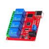 Carte à Relais 4 Canaux USB 5V 12V 24V Contrôleur de Commutation Intelligent ULN2803 pour Tâches d'Automatisation PC