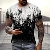 Hot Sale Black White Stripes 3D Graphic T Shirts Men Summer Y2k Tshirt Clothing Mens Fashion Harajuku Breathable O Neck Top Tees
