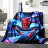 Spiderman Spiderverse Flannel Blanket Super Soft Warm Cozy Blanket For Sofa Bed Office Travel Allseason Home Decor Gift