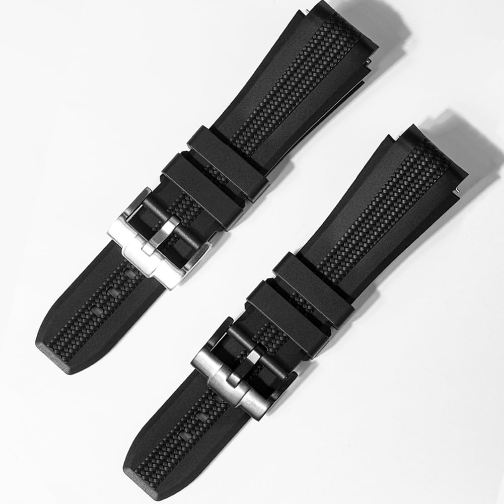 Sibehill 20mm Replacement Silicone Watch Band for Omega and X, Swatch, MoonSwatch, Speedmaster.