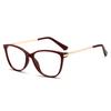 Anti Blue Light Cat Eye Myopia Glasses Women Brand Designer Spring Leg Prescription Spectacles Frame Diopter 0 -0.5 -0.75 To -6