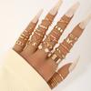 European and American Popular Design Sense Niche Butterfly Ring Open Joint Ring Set Love Ring
