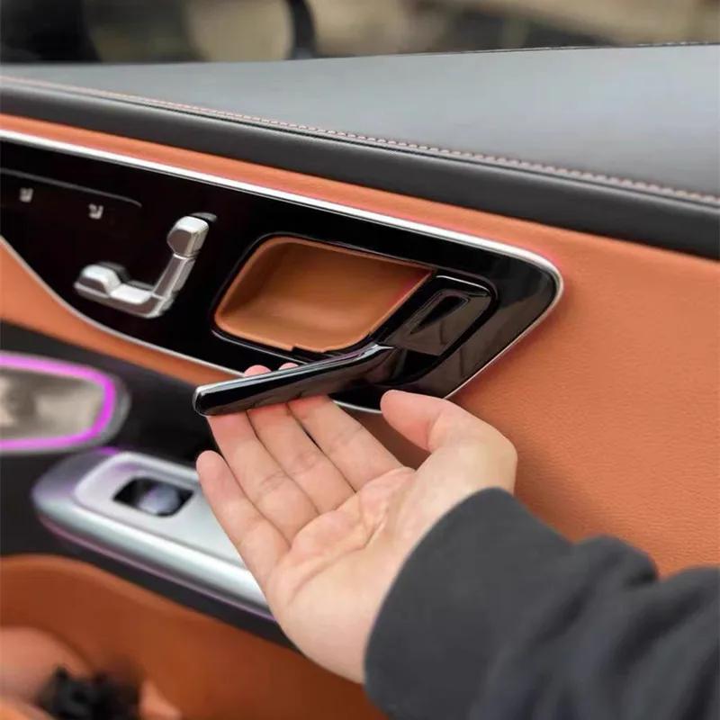 Car Interior Door Handle Bowl ABS Protective Cover Trim Sticker For Mercedes Benz C E Class W206 GLC X254 2022-2025 Accessoriess