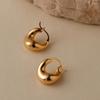 Irregular Round Gold Plated 18k Earrings For Women Unique Versatile Jewelry