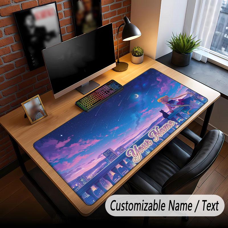Benutzerdefiniertes Langes Mauspads, Sailor Moon Gaming Schreibtischmatte Für Home Office Desktop Dekoration