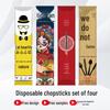 Bulk Disposable 4-Piece Bamboo Cutlery Set
