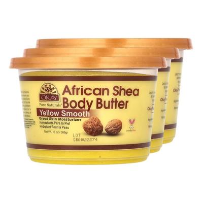 OK Pure Naturals Shea Body Butter Yellow 368g 3 Pcs African Butter