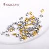 Rice Shape Beads For Jewelry Making Supplies DIY Findings Accessories 3X5MM 18K Gold Plated Oval Spacer Beads