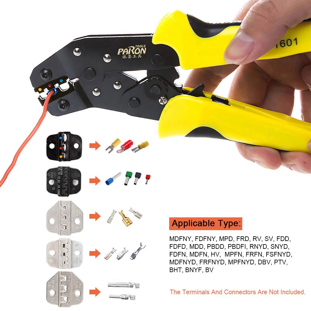 PARON Professional Wire Crimpers Multifunctional Engineering Ratcheting Terminal Crimping Pliers Wire Strippers