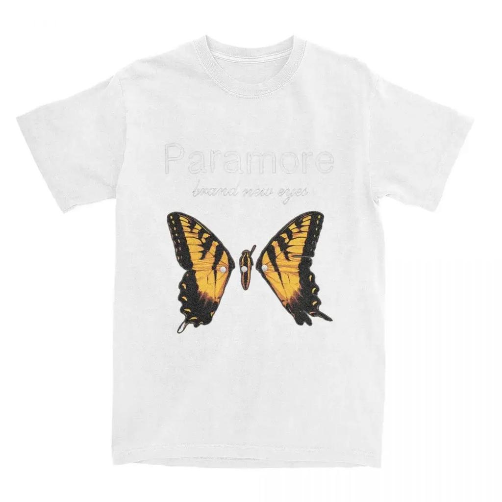 Moda Y2k T-shirt Casual Paramore Logo Farfalla Maglietta Outfit Vintage Magliette in Cotone Tee Abbigliamento Top Stampato in Cotone Unisex