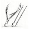 Nail Cuticle Pusher Tweezer Rainbow Cutter Nipper Clipper Dead Skin Remover Stainless Steel Manicure Nails Art Tool ManicureTool