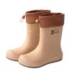 Simple rain shoes khaki brown bundle waterproof women's boots exquisite rain boots urban commuting non-slip rubber shoes elastic short water boots