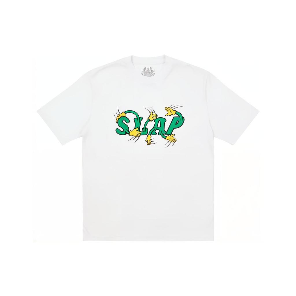 Palace X Slap Magazine Co-Branded Hands Graphic Print Fun Alphabet Fingers T-Shirt Unisex Tops White P20TS262