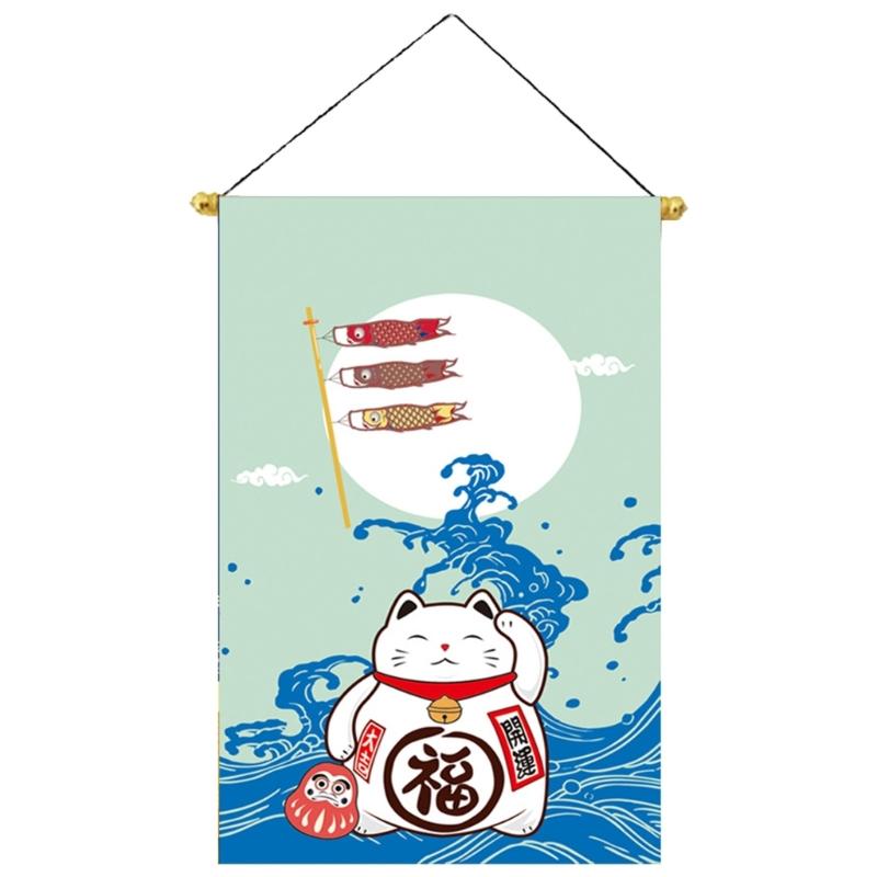 Vintage Signs Japanese Styles Hanging Banners Wine House Sushi Shop Hanging Flags for Restaurant Home Outdoor Decors