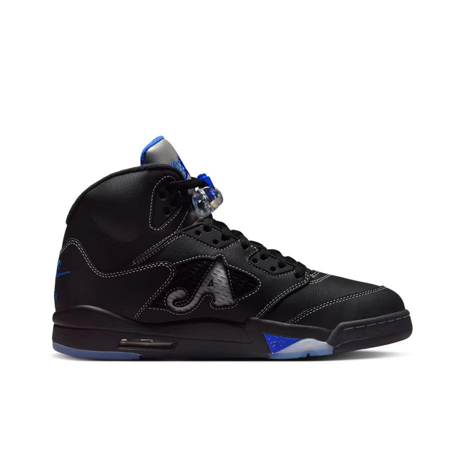 Awake NY X Air Jordan 5 Retro Boro - Racer Blue Unisex Sneakers Black Metallic-Silver White DV4982-004